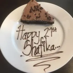 happy 21st birthday with slice of cake